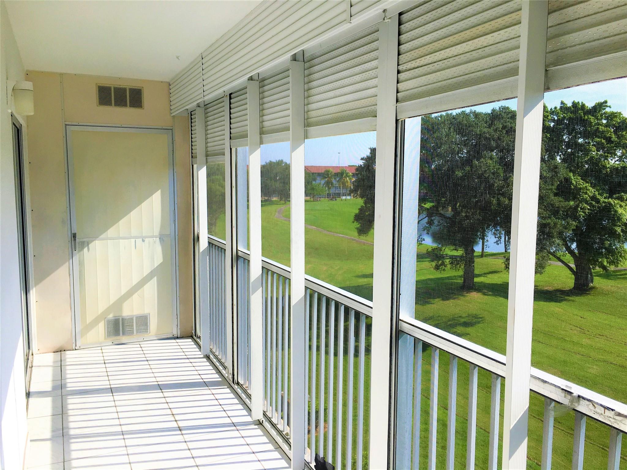 LOOK NO FURTHER! CAN BE RENTED RIGHT AWAY. THIS VERY CLEAN TOP FLOOR 2 BEDROOM 1.5 BATH CONDO FEATURES BEAUTIFUL LAKE AND GOLF COURSE VIEWS, UPDATED KITCHEN WITH STAINLESS STEEL APPLIANCES, TILE AND LAMINATE FLOORING, SCREENED-IN BALCONY WITH HURRICANE SHUTTERS, EXTRA BIG WALK-IN CLOSET AND LOTS OF STORAGE. LAUNDRY IS JUST DOWN THE HALL. COMMUNITY INCLUDES MILLION DOLLAR CLUBHOUSE, 2 FITNESS CENTERS, POOLS, FREE BUS TRANSPORTATION TO SHOPPING CENTERS, 24 HOUR SECURITY, MOVIE THEATER, SHOWS, GOLF, CAFE, PHARMACY, SOCIAL ACTIVITY CLUB. UNIT IS TENANT OCCUPIED TILL AUGUST 31ST, 2025. CALL NOW FOR MORE INFORMATION.