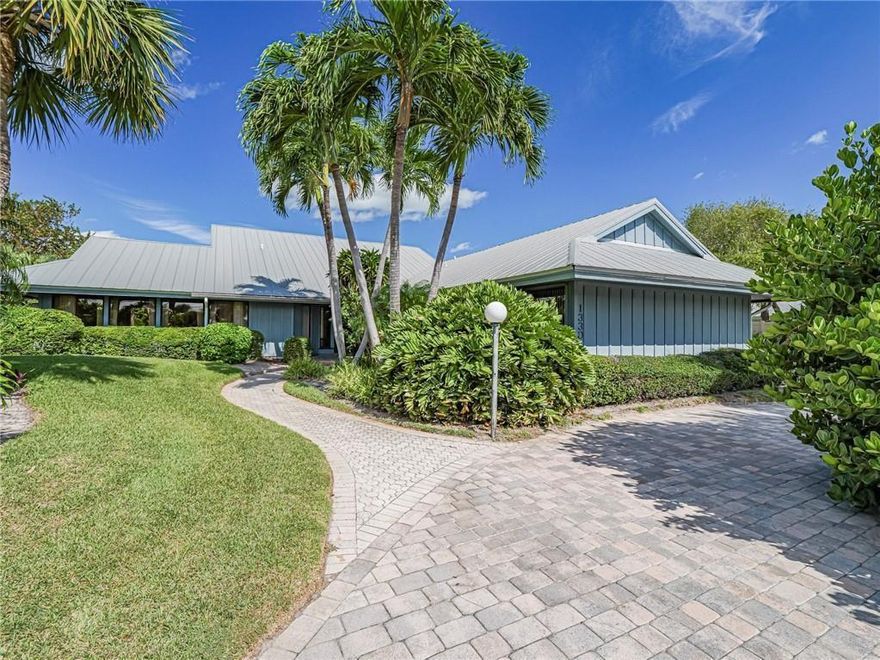 Welcome to this spacious, entertainer's dream home located just seconds from the best beach in Vero Beach, East of A1A! This generous lot(.35 acre) features a screened-in pool perfect for year long enjoyment w/ plenty of additional outdoor space and a fenced in backyard for privacy. The open kitchen concept flows seamlessly into the living areas, ideal for hosting gatherings, also offers two large split primary bedroom options. The metal roof provides durability, and the side-entry oversized two car garage, along with a circular driveway, offers tons of parking. Annual, off season or seasonal avail.