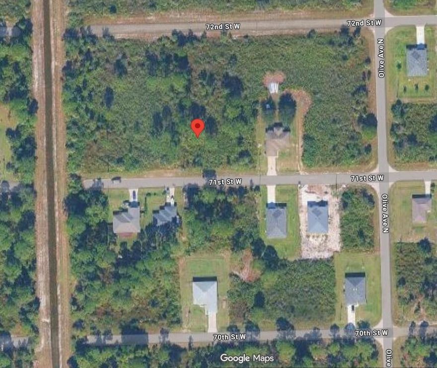 Excellent opportunity to build your dream home or investment property! This lot has electricity available in front, and paved road access right in front of the property. Enjoy the convenience of a well-located Don't miss this opportunity Located at 3122 71st Street W, Lehigh Acres, FL 33971
