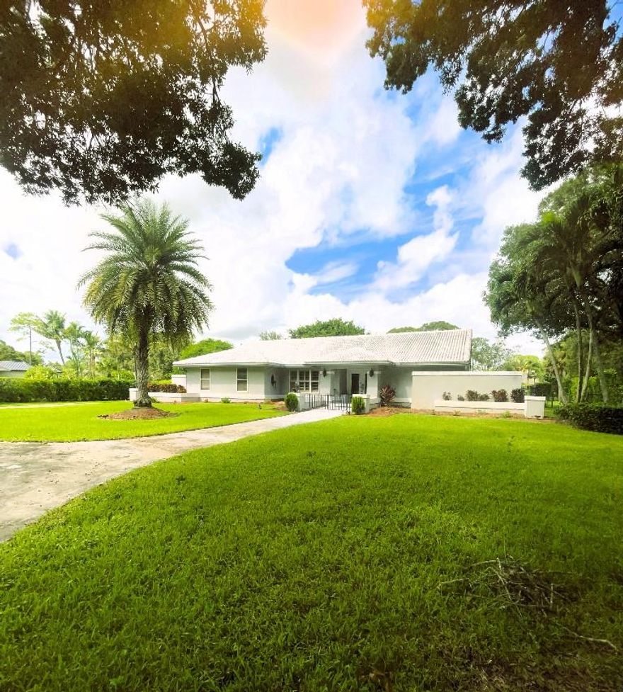 This beautiful family home, sits almost centered on its lush  1+ acre lot, creating a grand estate feel as soon as you pull into the long, circular driveway, impressive backyard with an inviting pool with large jacuzzi and more.