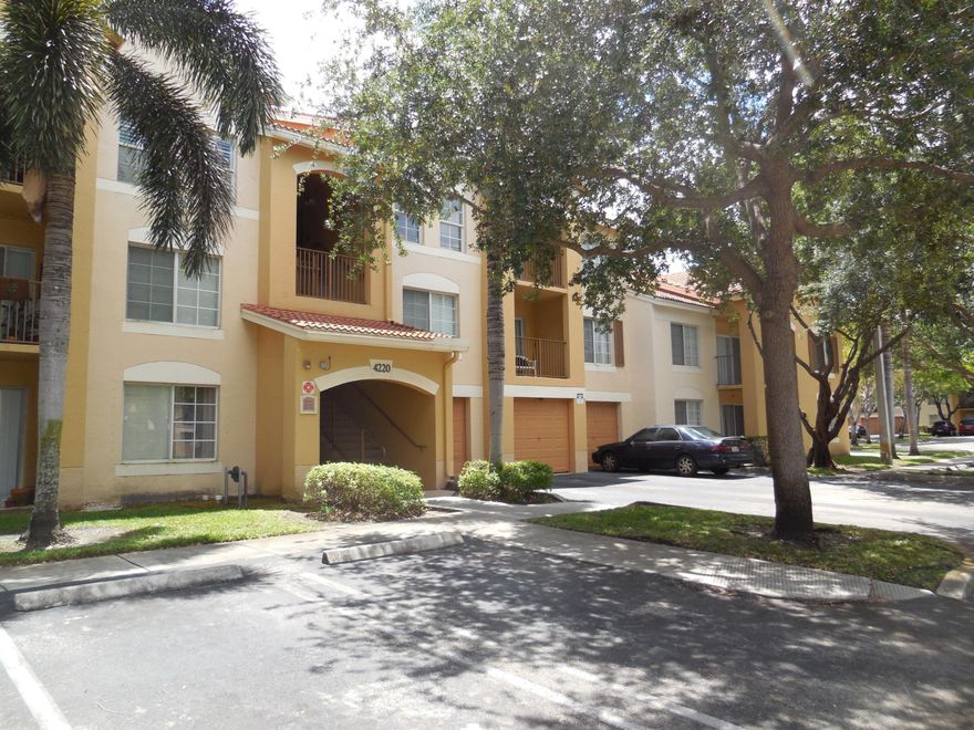 Emerald Isle at Laguna Lakes is an unmanned gated community located in West Palm Beach. This third floor walkup furnished condo has one bedroom and one bathroom. Newer stainless steel appliances in kitchen. Laminate throughout. Stackable newer washer and dryer. Open and covered balcony with sliding doors overlooks garden view. Community includes fitness center, play area, pool/hot tub, racquet ball, basketball and tennis courts. Near major roads, shopping, highways, restaurants, beaches, parks. airport and more.