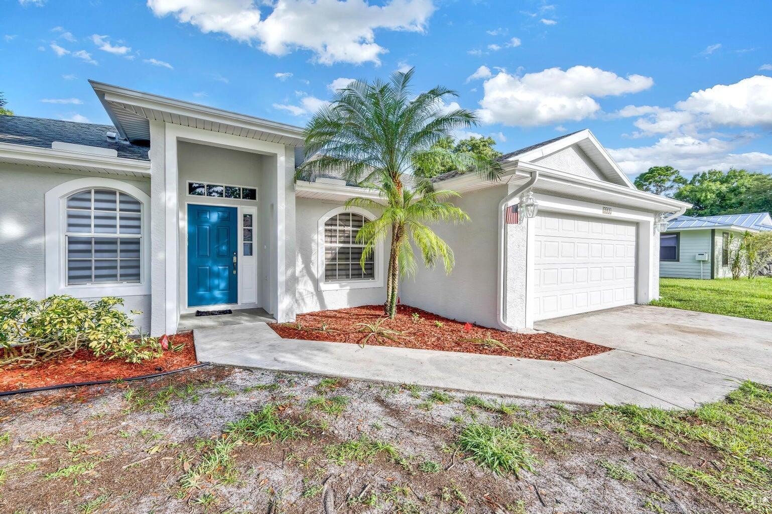 Beautifully updated home, fresh paint inside and out, freshly cleaned tile, new wood floors in bedrooms, Brand new AC (2023) inside and out units, Brand new Hot water heater (2023), Brand new Zebra blinds throughout,New trash disposal (2023) New garage door system (2023), New dishwasher (2023), New sprinkler system on well, Brand new privacy fence (2023). Centrally located off Crosstown and California Blvd. easy access to I-95 and Florida turnpike and NO HOA.