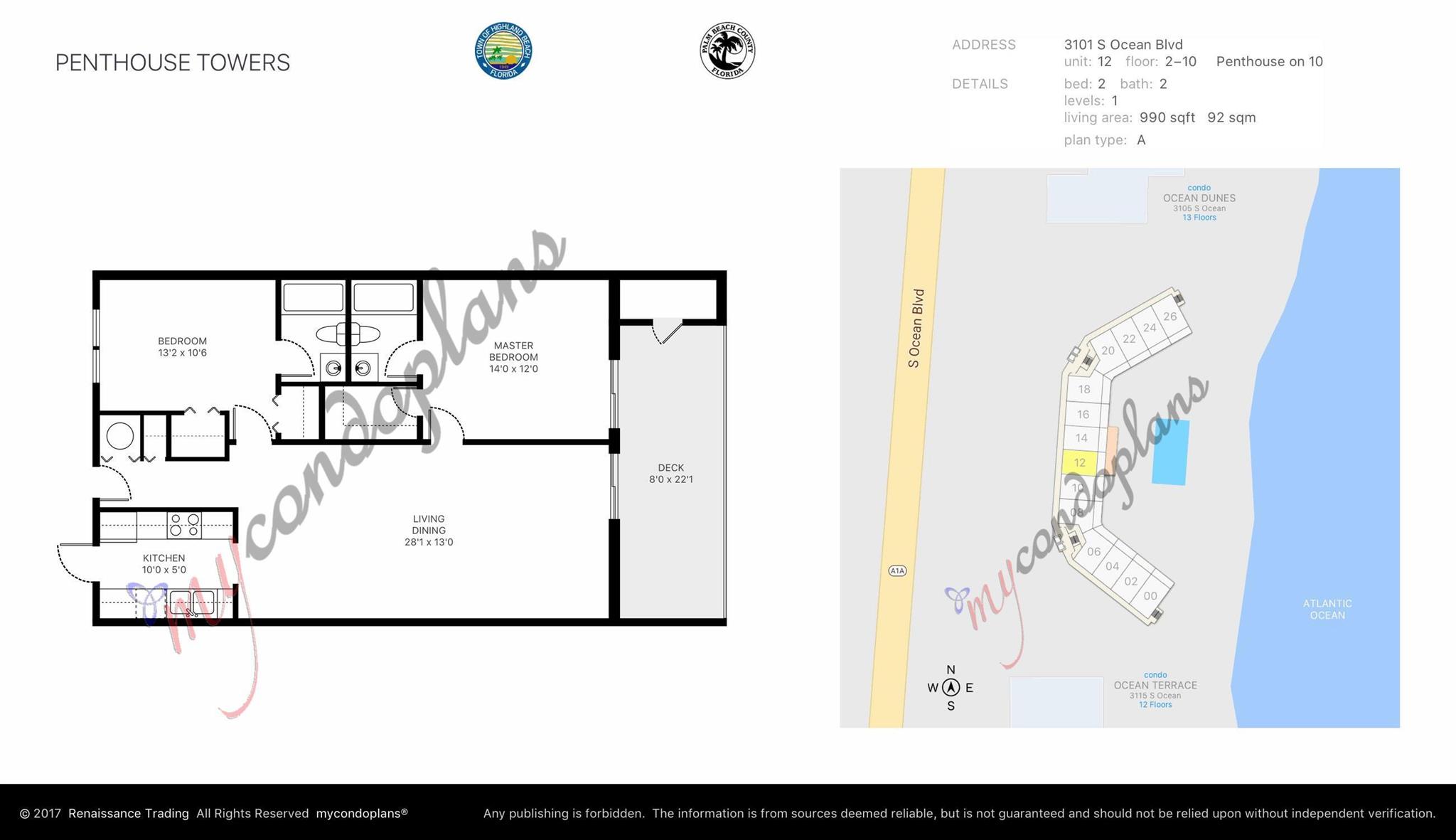 PENTHOUSE TOWERS CONDO - Residential Lease