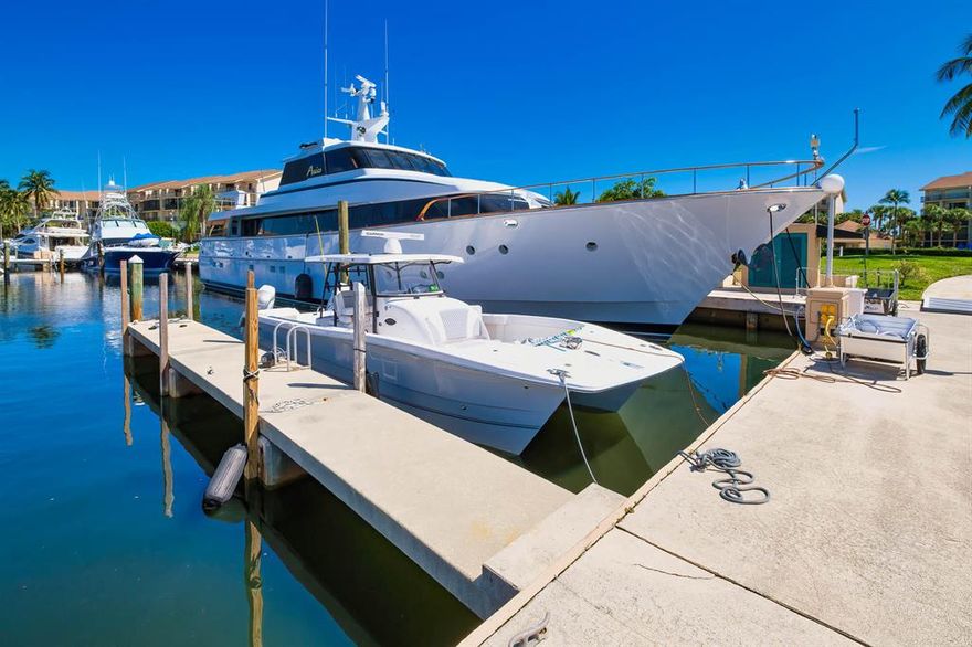 Much wanted 60' live-aboard boat slip at the Bluff's Marina safe harbor in Jupiter with 10% (6') additional overhang allowed. Thus 66' length with all attachments. Width is 20' wide but there is an extra piling at 17' now. Lift ok. Dock is next to community pool, laundry & showers. No fixed bridges. Quick ocean access. 2 miles to Jupiter Inlet. 8 miles to Palm Beach Inlet. 30 min to Palm Beach International airport. Seawall assessment installments to be paid by seller until closing and buyer thereafter. Association and developer have first right of refusal. Tenant in place until Nov 30 2021. Buyer to confirm all details.