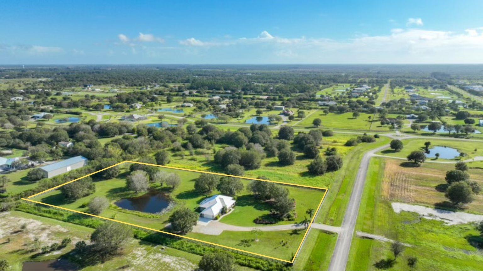 Stunning 3-bedroom plus office, 2-bath CBS home in the gated community of Bella Terra South. This quality-built residence features vaulted ceilings, an open floor plan, and a cozy wood-burning fireplace. The chef’s kitchen boasts a generous island, stainless appliances, and a pantry. Enjoy impact windows, a metal roof, and a full-house Generac generator for peace of mind. The property includes paved road access, underground utilities, and fiber optic internet. A private screened porch overlooks a tranquil pond, attracting various birds and waterfowl. Majestic oak trees adorn the fully fenced and gated property. This exceptional home offers a rare opportunity to live in a vibrant community. Don’t miss out!