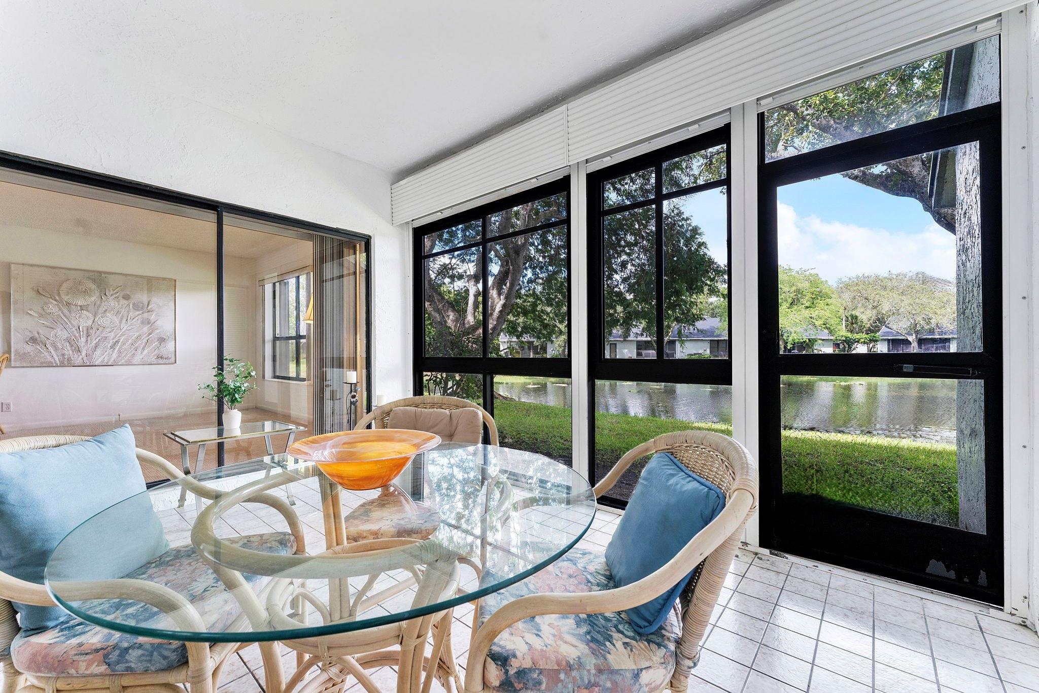 FIRST FLOOR WATER VIEW, 3 bedroom, 2 bath condo* New Paint, New Tile, New Carpet, New Hot Water Heater (2024) Full Hurricane Accordion Shutters, Glass & Screen Enclosed Patio on the water, Stainless Steel appliances, AC and LG washer/dryer (2023) *RENTALS ALLOWED after 1st year*. $460 for monthly maintenance & $189 quarterly for master association for all recreational facilities *Heated pools, 2 story Gym, Sauna, Hot tub, All sports, basketball, tennis etc. Township is a unique location close to the beaches, shopping, highways, airports. Text Jessica for details on lender info for grants, closing costs & really great interest rate* See listing for details & text me for more information & showing ASAP. Parking 111 & Guest for showings*NO DOWN PAYMENT MINIMUM FOR ASSOCIATION REQUIRED