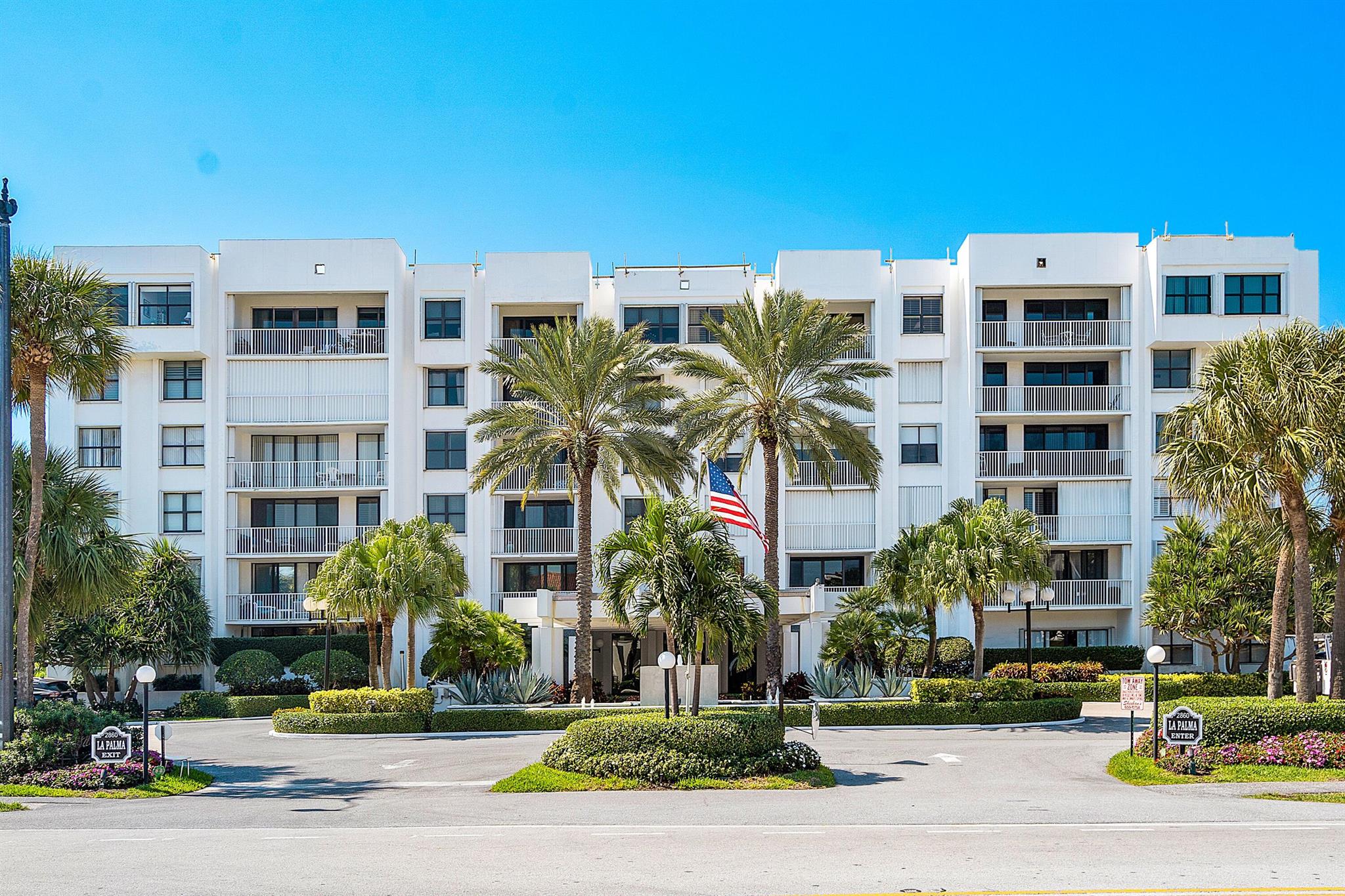 Nestled in the heart of Palm Beach, Unit 516 at 2860 South Ocean Boulevard offers the perfect blend of coastal elegance and everyday comfort. This beautifully appointed 2-bedroom, 2-bathroom residence spans over 1,200 square feet and sits on the 5th floor of the highly sought-after La Palma building, where residents enjoy full-service amenities including a 24-hour doorman, on-site management, and deeded beach access directly across the street. The unit's bright and spacious split-bedroom layout is ideal for privacy and relaxation, featuring porcelain flooring, everything fully renovated with modern appliances, and generous closet space including a walk-in in the primary suite. Enjoy serene ocean breezes and captivating sunrise views from the private balcony.