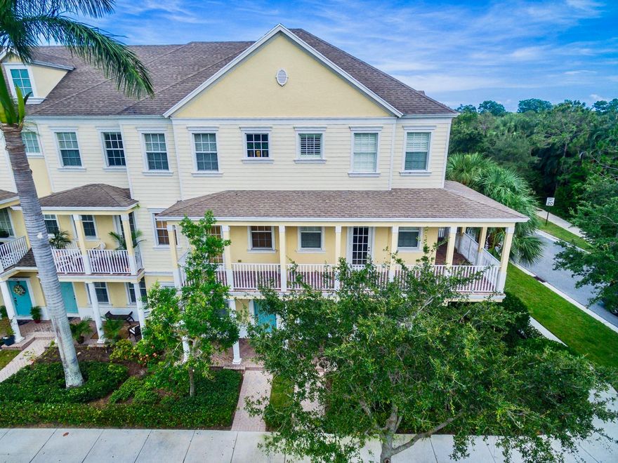 This beautifully renovated *CORNER-UNIT* town home in the heart of Jupiter won't last long! It even includes a wrap-a-round balcony overlooking Admirals Cove Golf Course! With new A/C, new paint, new carpet, new trim, new fans and more, it is a perfect move-in-ready residence or seasonal getaway with high-income generating potential. This unique model is the largest in Sandpiper Cove and includes 3 bedrooms, 2 full and 2 half baths, and an attached oversized 2-car garage. It also has a den/office w/half bath on the first floor perfect for a multi-purpose space or entertainment room. Upgrades include granite countertops and refinished cabinets in kitchen, plantation shutters in each window, owned security system. Live where you play with this incredible home on arguably the best lot! Whether you are looking for a starter family home, an investment property, or a seasonal getaway, Sandpiper Cove @ Botanica is the place to be! This wonderful neighborhood includes a community pool, tennis court, and biking and jogging paths throughout. The town of Jupiter offers A+ rated schools, amazing beaches, parks and recreation centers, private and public golfing opportunities, and is perfectly located near major airports and entertainment centers.