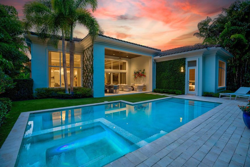 A rare opportunity to purchase a newer constructed home in Old Palm Golf Club. This absolutely stunning 4 bed, 5.1 bath home is situated on a private preserve in the Golf Estates in this exclusive community. This home is complete with a stunning modern kitchen, his and her bath in the gorgeous primary suite, office, private suites for the three other guest rooms,  inviting outdoor space, car lift in garage and many more stunning features. Furniture is negotiable and membership is mandatory. Old Palm Golf Club has undergone a spectacular clubhouse renovation and a newly constructed 20,000 sf lifestyle center equipped with a fitness center, spa with infrared sauna and cold plunge, outdoor lap pool, 33 acre practice facility and 18 hole Raymond Floyd design golf course.