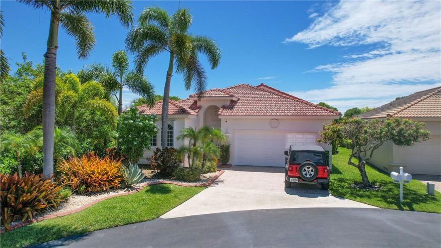 Welcome to this impressive one-story courtyard, pool home sitting on a very large, private, end of the street, cul-de-sac lot with no neighbors on one side.  Hidden gem in the heart of upscale Boca Raton where everyone dreams to live. Boca Preserve is a boutique gated community w/ very low HOA. This stunning 3 bedrooms, 3 bathrooms home, which includes a guest house. It features an open concept floor plan with a large living area, vaulted ceiling, tile floors, beautiful design pool area, newly done garage floors, brick driveway, & a very private backyard surrounded by a nature preserve. AC is 2020, located at only 3.5 miles from the beach and in a top rated A school district. New pool heater, Diamond Brite, 3 yrs old AC, accordeon Shutters ADT alarm system. Professional photos coming soon.