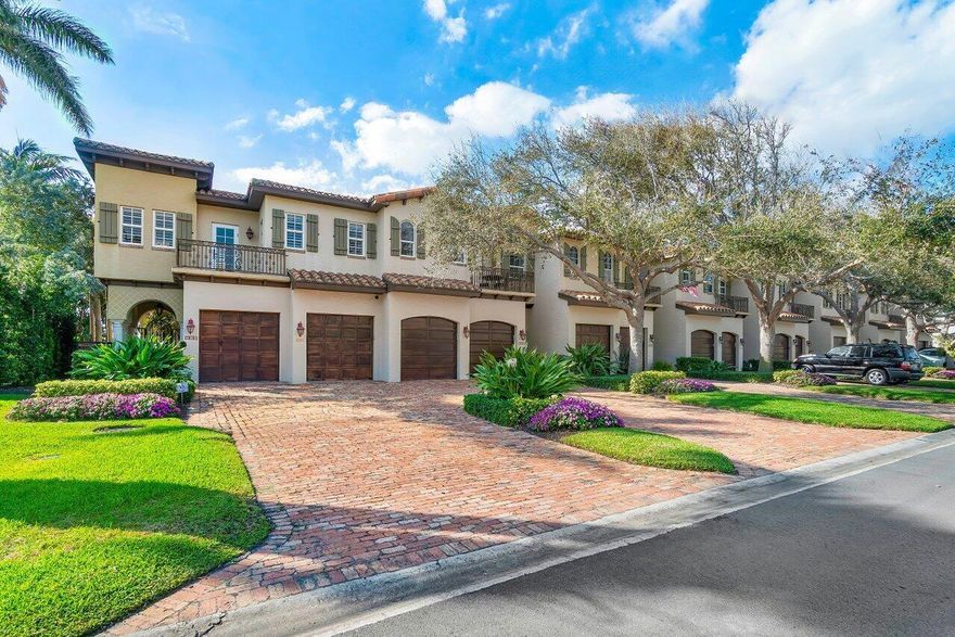 Rare opportunity to own a property 2 blocks away from the ocean and Atlantic Avenue. This estate has your own personal 40 foot dock on the water! This 4 bedroom 2.5 bath 2 car garage townhouse has marble floors throughout the main level. Beautiful open kitchen with amazing water views. Kitchen has blue quartz counter-tops and frameless cabinets. Impact windows and sliders throughout the property. Relax in your private pool, complete with a personal dock, or unwind in the front courtyard with the beautiful Koi pond. The second floor has tile flooring throughout, adorned with custom crown molding. This property is a rare opportunity to buy in one of the best locations in Delray Beach.  Welcome home to unparalleled luxury and breathtaking views!