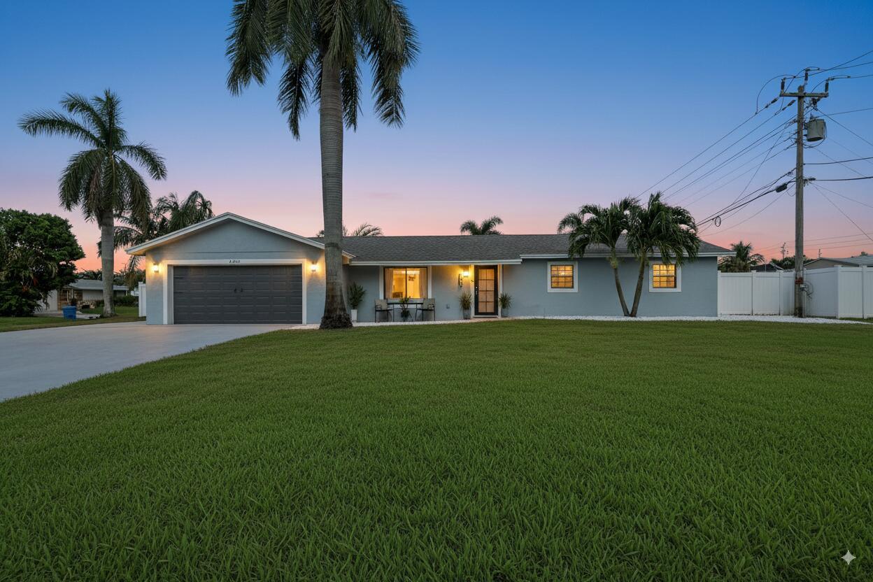 Welcome to your dream home in Boynton Beach! This fully renovated, turnkey single family residence on a corner lot, features a heated saltwater screened in pool, a fully fenced backyard, and a covered outdoor kitchen. This home features 3 bedrooms, 2 baths, and a 2 car garage, this home has been thoughtfully updated from top to bottom with impeccable attention to detail and modern designer finishes throughout. Best of all, there's no HOA, giving you the freedom to bring your boat, RV, jet skis, and pets while truly making this home your own.