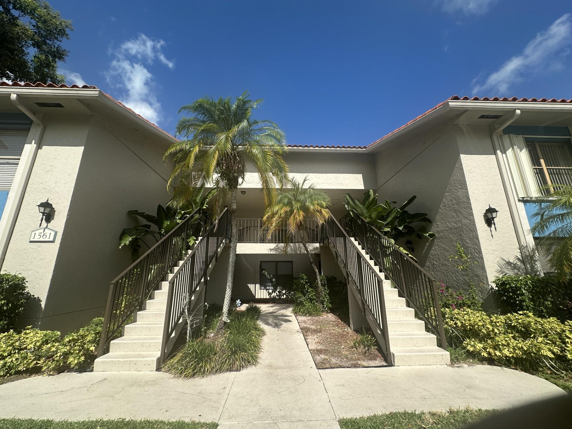 Welcome to this stunning 2 bedroom 2 bathroom second floor condo offering tranquil view of the peaceful preserve. This beautifully maintained condo features updated ceramic tile flooring throughout, modern kitchen with granite countertops, and stainless steel appliances. Large master bedroom with walk-in closet and a remodeled batghroom for a touch of luxury. Enjoy the convenience of an in-unit washer and dryer. Hurricane shutters throughout. This community offers a pool and clubhouse.