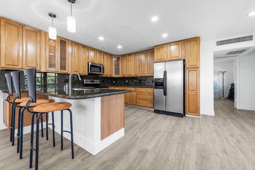 **SELLER FINANCING AVAILABLE**Gorgeous 1BR/1BA Accessible Villa in King's Point Golf & Country Club - 55+ Community! Discover effortless living in this beautifully updated first-floor 1-bedroom, 1-bathroom villa, perfectly located in the heart of the vibrant King's Point Golf and Country Club—a prestigious 55+ non-equity membership community offering world-class amenities and a resort-style lifestyle. This easily accessible home features a thoughtfully designed bathroom with accessibility-friendly features, making it perfect for ease of use and long-term comfort. The interior boasts a fully renovated kitchen with modern finishes, recessed lighting, and smooth ceilings—no popcorn! Durable luxury vinyl flooring runs throughout, and a newer water heater. BRAND NEW enclosed patio with wall A/C unit! Close to the Main Clubhouse at King's Point! Close to the Main Clubhouse at King's Point! This home offers access to an exceptional resort-style lifestyle with three clubhouses, eight pools (including three indoor pools with lap and resistance features), six tennis courts, fitness centers, live theater, bistros, a woodworking shop, library, game rooms, and so much more. You're just minutes from the beach, Intracoastal, and historic downtown Delray Beach with its vibrant mix of restaurants, shops, arts, culture, and places of worship. Courtesy shuttle buses provide transportation throughout the community and beyond. Don't miss your chance to own this extraordinary unitcome see it today!