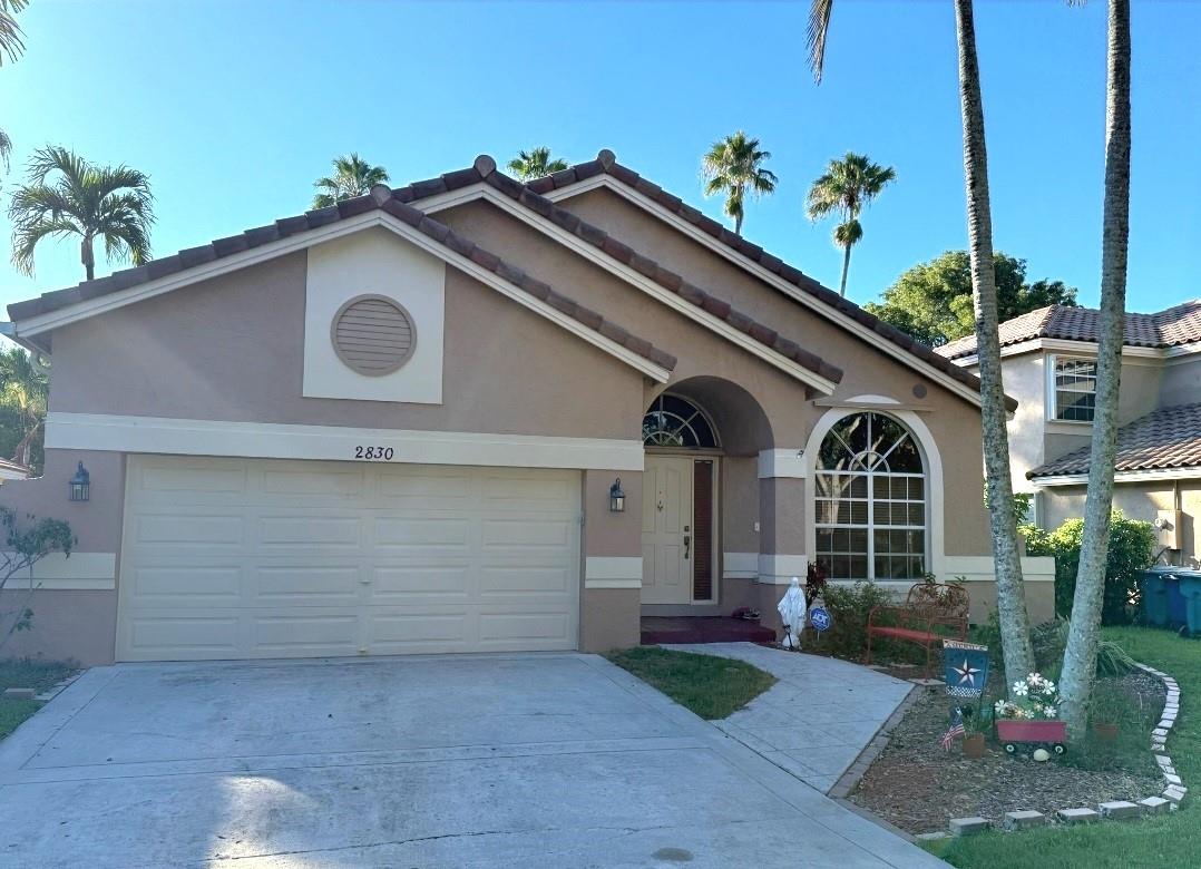 A beautiful new life awaits you and yours in Cooper City's nicest community, Embassy Lakes. Secured by three guarded entrances and a low-low HOA fee. Enjoy activities at the wonderful clubhouse: resort-style pool, well-equipped gym, club room, tennis courts, playgrounds and more. Spacious split bedroom floor plan, vaulted ceilings, ample living-dining area, and an open kitchen - family room with both a breakfast area and snack counter. You'll love years of low maintenance living as the home features: newer roof, newer pool, remodeled kitchen, master bath with a soaking tub plus more newer features. Embassy Shopping Center, EXCELLENT elementary, middle and high schools are just outside the gates adding value and desirability. All this plus an outstanding buy -- well-priced for quick sale.