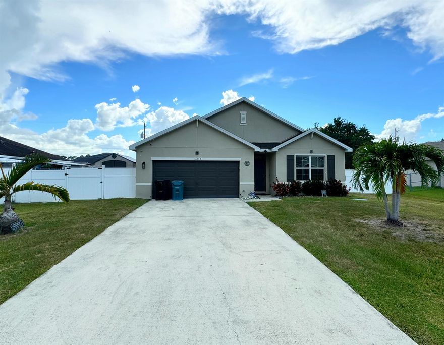 Built in 2021; this 4 bedroom 2 bathroom home boasts a large living and dining room area, with upgraded appliances, extra large walk in closet and pantry, a newly installed fenced in yard and a brand new shed for added storage. This home comes with a smart fire and burglary system included and has ADT security installed. All impact glass. No HOA.