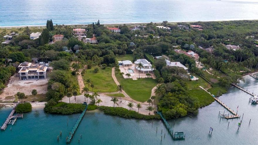 Jupiter Island's finest and most exclusive waterfront parcel has become available to build your dream home! This gem features over 1.7 acres of land and approximately 185 feet of direct Intracoastal waterfrontage, offering extraordinary deep blue water views. Your dream home can be built up to 10,000 Sq. Ft. including two accessory buildings. Enjoy the ocean breeze and hop on your vessel as this property includes an expansive dock area. Situated towards the South end of Jupiter Island, this property encompasses the perfect location to shops and restaurants, yet secluded enough for serenity and privacy.