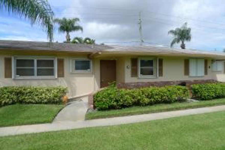 Beautiful 2 bedroom 1 bath water front villa sold completely furnished!! don't miss this opportunity to bring your tooth brush and move in today. Home features tile throughout, new paint and a great water view. Community features nice community pool, tennis courts, shuffle board and a community center