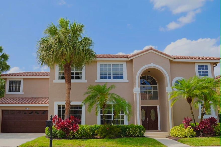 Spectacular Furnished SIX BEDROOM 4 BATH SALT WATER POOL home in Prime Boca Gated Community! Huge Corner lot with Fabulous Pool/Patio area for entertaining. BRAND NEW Salt Water system pool and Diamond Brite finish!  Newer GE Adora Slate appliances in Gourmet Kitchen with high gloss Spanish Kitchen Cabinets, Granite Counters & More! Downstairs Ceramic Tile & Laminate Flooring,  All 4 Bathrooms have been recently remodeled, Junior Suite upstairs as well as the Primary and 3 other bedrooms. 1 bedroom downstairs with sleep sofa set up as an office/guest room. Ulla Darni hand painted chandeliers and sconces. Perfect location within walking distance of Clubhouse with wonderful amenities. Search  Mission Bay Facilities and Amenities   To see everything Mission Bay has to offer like Tennis, Pickleball, Yoga, Zumba, Spinning & More. Within walking distance of shopping,restaurants,and parks
