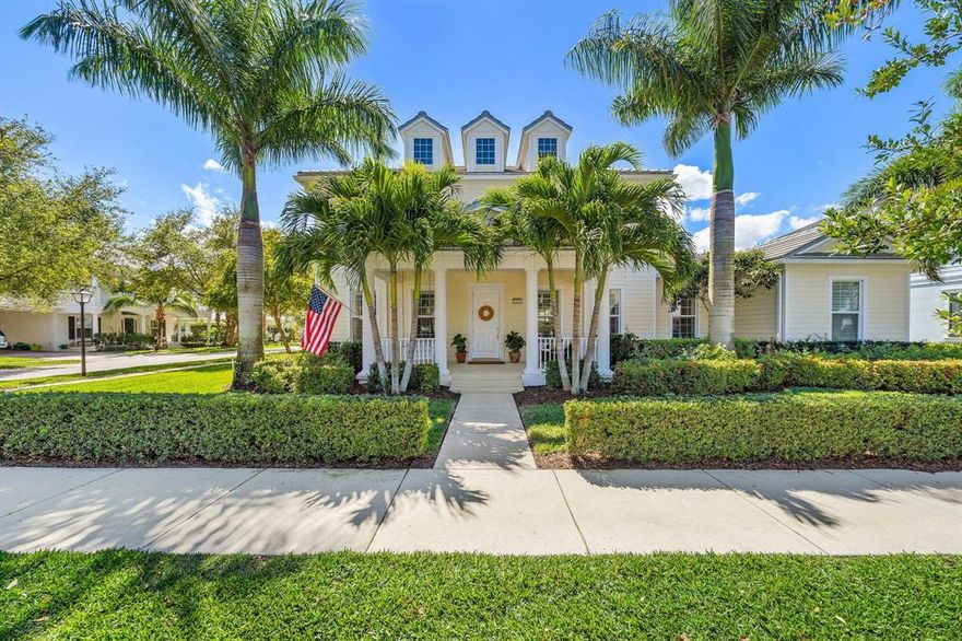 Desirable corner lot location in Mallory Creek at Abacoa with custom landscaping. This hard-to-find Zachary model encompasses 5 Bedrooms, 4 and 1/2 Baths, Den, large Game Room, pool with jacuzzi and a 3-car garage and a deep front porch. Rarer still, this particular home has been usefully upgraded beyond what was originally built. This home also features a large Grand Retreat with a kitchen, bedroom, and bath. Inside this home you will find the master bedroom located on the first floor. The master bedroom is large with easy access to the pool area with its own private door leading outside. The master bathroom has a separate tub and shower with dual sinks.  There is also a large walk-in closet. The home has hardwood flooring throughout the first floor. The kitchen is large and features...