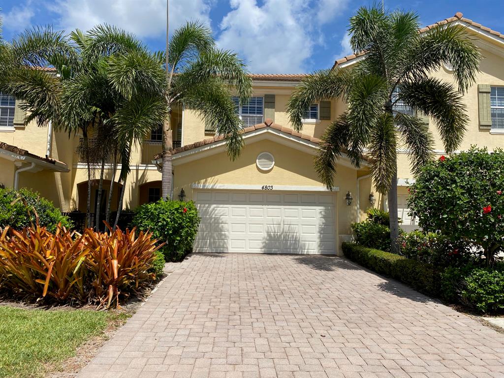 Sought after Juniper model in Paloma. 3 bedroom plus den, 3 full bathrooms. New high end luxury flooring being installed in the den & upstairs. NO CARPET! Hurricane impact windows & doors, plantation shutters in all the rooms, granite counters in kitchen with subway tile backsplash & stainless steel appliances. Master bedroom has two large walk in closets & spacious guest bedrooms. Have morning coffee on your extended patio. Lives like an attached single family homes. Steps to the community pool. Paloma is a gated community centrally located to I95, Florida Turnpike, Gardens Mall, Downtown at the Gardens, Alton Town Center and beautiful Jupiter and Juno Beaches. Small pet may be considered at owners discretion and with a non refundable pet fee. This townhome will not last!