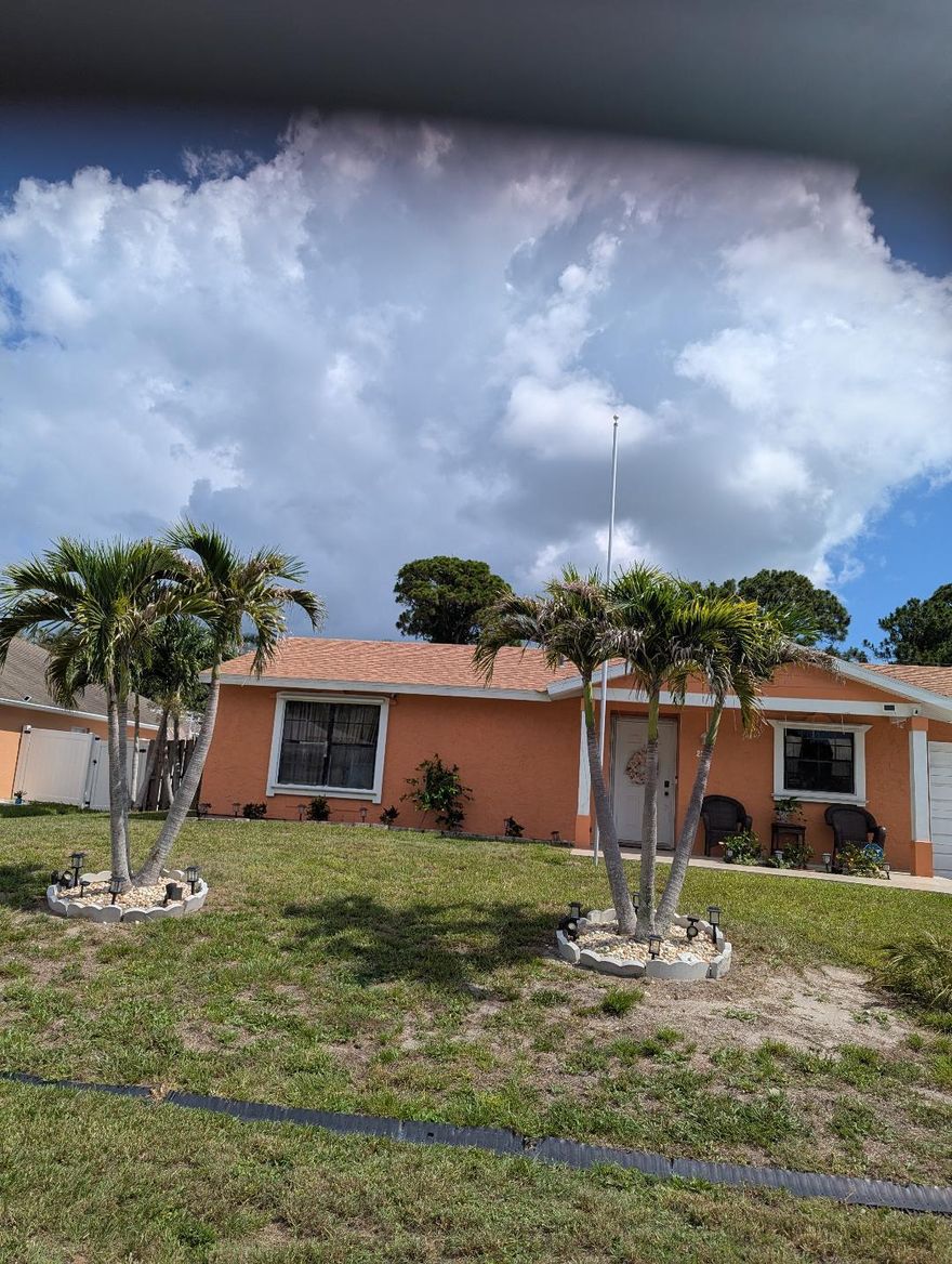 This well maintained home is situated minutes from shopping, houses of worship, entertainment, hospitals and beaches. Perfect for first time buyers. No HOA. new roof (3 years) Fruit trees, Fenced yard and room for a pool. This home also features an extended 2 car driveway and huge rear open Patio.