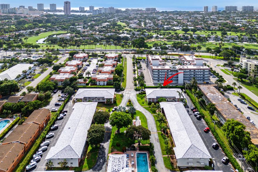 Discover comfort & convenience in this charming 1bdrm, 1bath 1st floor condo, ideally located in Palm Royal Apts, just minutes from Downtown Boca Raton, the beach, & top shopping. With 754 sq ft of thoughtfully designed living space, this home features an updated kitchen, an open-concept living & dining area, & 2 energy-efficient mini split A/C units to keep you cool year round. The spacious bdrm opens to a private screened-in patio, complete w/ roll-down shutters. Additional highlights include in-unit washer & dryer, storage space, partial impact glass, & easy ground-floor access. Fantastic amenities include a sparkling pool, shuffleboard courts, & a clubhouse for social gatherings and events. Don't miss this opportunity to enjoy low-maintenance living in a prime Boca Raton location.