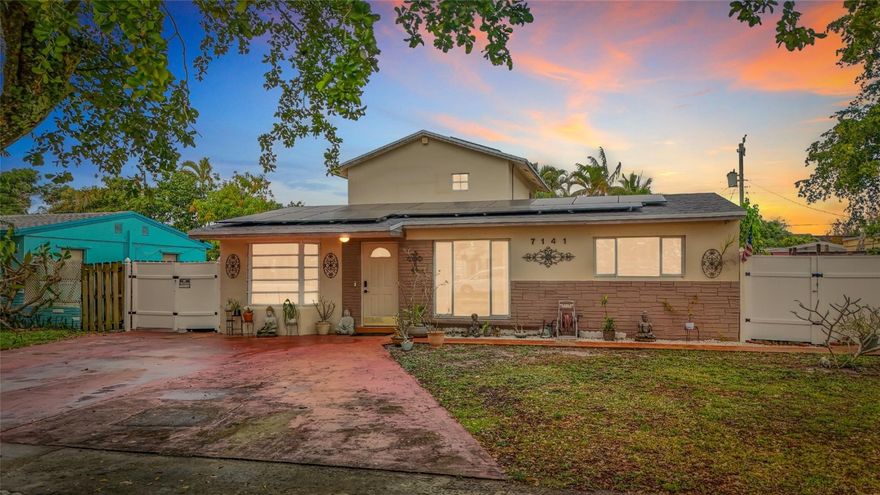 PRICE TO SELL - This well-maintained property features a spacious 5-bedroom, 3-bath single family home with a separate side EFFICIENCY offering 1 bedroom and 1 bathroom perfect for PASSIVE INCOME. The home boasts a NEW ROOF 2022, SOLAR PANEL SYSTEM 2022 providing energy efficiency and long-term savings, Stainless Appliances 2021, Refrigerator 2025 & Water Heater 2021. With parking for up to 6 cars, convenience is never an issue. The property is equipped with two A/C units, both fairly new installed on 2023, with the upstairs unit recently replaced on 2025, ensuring comfort throughout the home.  This is a great opportunity to own a versatile, income-producing property with major upgrades already in place.