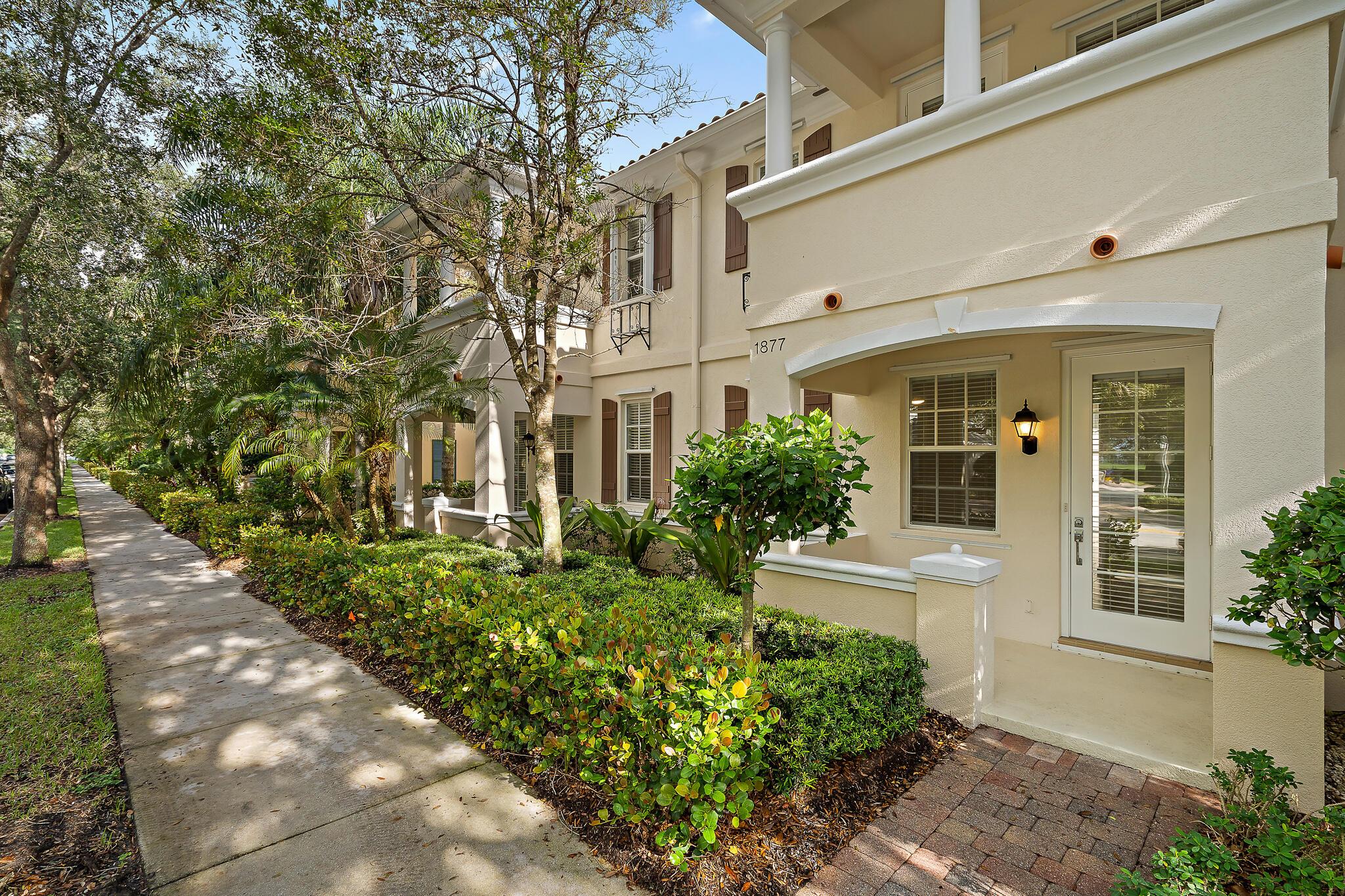 Welcome to Tuscany at Abacoa! This stunning townhome boasts 3 spacious bedrooms and 2.5 beautifully appointed baths, along with a convenient 2-car garage. Recent upgrades include a fresh coat of paint, sleek new laminate floors, luxurious quartz countertops, and stylish modern light fixtures.Step outside to discover a large courtyard patio, perfect for outdoor gatherings or quiet relaxation. You are conveniently located just minutes from I-95, with an array of restaurants, bars, parks, pickle ball courts and golf courses within walking distance. Hot Wire cable and community pool included for the ultimate in leisure and entertainment. Don't miss your chance to call this exceptional property home!