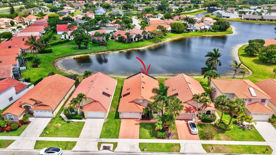 BEAUTIFUL OPEN & SPACIOUS WATERFRONT HOME and it's MOVE IN READY! Gorgeous one-story Mediterranean Lakefront Single Family Home, 3Bd/2Bath/2CGar, with Modern Highend Style! Located in the sought after community of Starlight Cove in the heart of Boynton Bch, and Near Downtown Delray. This one of a kind home offers a NEWER ROOF (2017), AC (2020), Designer Eat-In White Kitchen, Stainless Steel Appliances, Granite Counters & Backsplash, Kitchen Bar Top Seating. Enjoy Tranquil Lake front Views from All Main rooms & "wood-look" Porcelain tile throughout, High Vaulted Ceilings & Skylights too! Relax or Entertain in your HUGE Screened Patio with Forever Lakefront Views! Meticulously Kept home, Generous Closet space & LOW HOA Includes: Cable, DVR, HBO, Internet, Community Pool, Pavilion & Cabanas