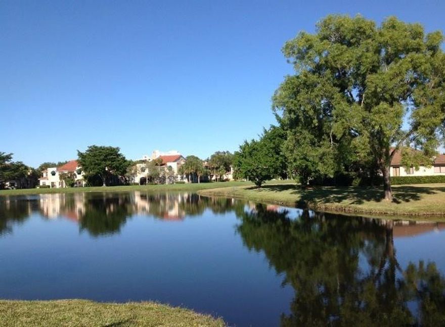 This unit was completely remodeled in 2007 and maintained in excellent condition.  Impact windows were installed in 2016 and is very likely the nicest unit in the entire complex. It is occupied until December 20, 2017 but can be seen.  This one story Villa has beautiful water views, pool a few steps away and provides for membership to the Bonaventure Town Center for an annual fee of $295.  BTC has 2 pools, racquetball, bowling, gym, yoga classes, roller skating rink, basketball and billiards.