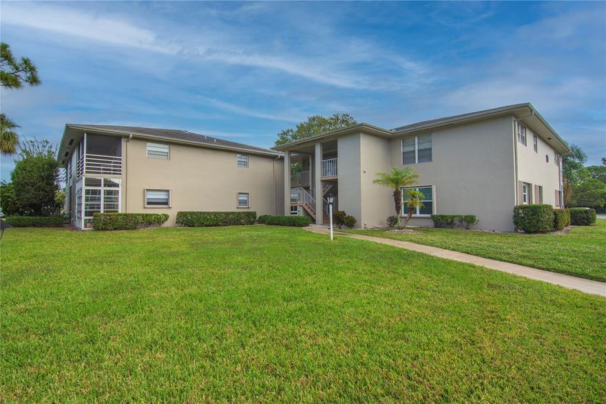 Move right in to this second floor condo with a great layout in the 55+ community of Vista St. Lucie. This is a top-floor unit (nobody above!). Kitchen has been remodeled with black appliances, disposal, microwave, and a stylish backsplash. The bath has also been updated. Other features include tile thru-out, newer hot water heater, fresh interior paint, good closet space, & an enclosed porch off the master bedroom that's perfect for home office or extra sitting area. Vista St Lucie is a wonderful n'hood with beautiful grounds and a tranquil setting. It offers plenty of activities: tennis, shuffleboard, bocce ball, pool aerobics, yoga, billiards & bowling league, art & crafts, bingo, & more. Close to hospital, great shopping/restaurants, and beaches. So much to offer for such a low price!
