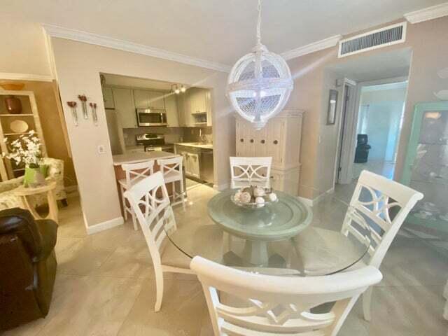 Beautiful 1st Floor Condo fully furnished located in Kings Point Golf and Country Club. this unit has been updated with file flooring throughout, kitchen has stainless steel appliances, walk in shower, newer vanities, and enclosed patio with washer/dryer. This community offers 3 Clubhouses, 2 Golf Courses, 2 on site Restaurants, Pickleball, Tennis, Indoor/Outdoor pools, fitness center, and courtesy buses. This Condo is a must see, 15 minutes from down town Delray and Beaches.