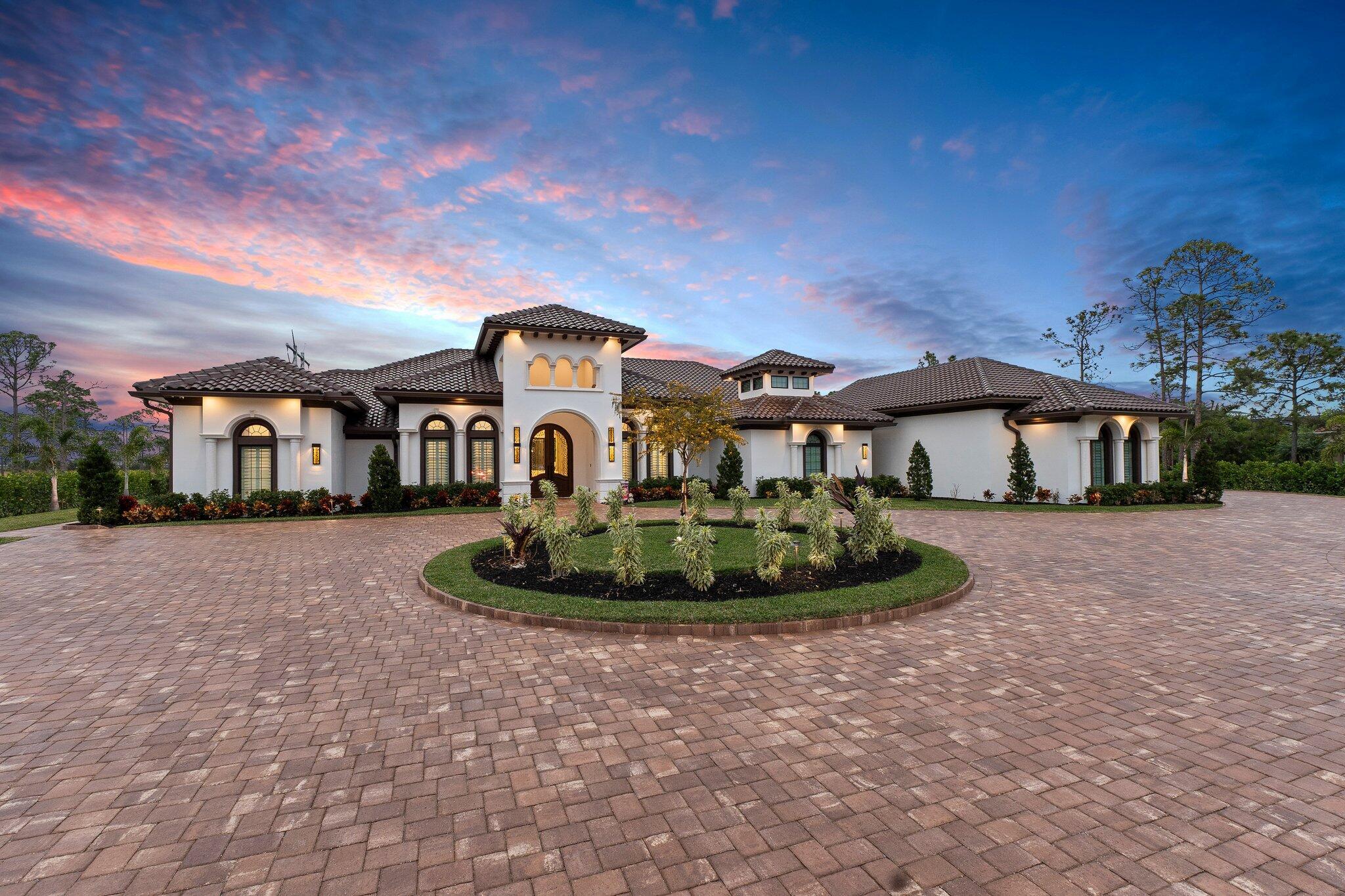 Welcome to this spectacular, one-of-a-kind estate built in 2023, where luxury and entertainment meet. Every detail was meticulously designed with no expense spared. The spacious, open floor plan is enhanced by Control4 smart home technology, managing lighting, sound, and window treatments. The chef's kitchen features a Sub-Zero fridge/freezer, Wolf 6-burner gas range, double ovens, and a large center island. Enjoy a custom home theater with a ''shooting star'' ceiling and a private home gym. The backyard is a showstopper with a massive pool, lazy river, hot tub, sunken fire pit, fire bowls, waterfalls, a tiki bar, and a full sound system. The 4.5-acre lot offers a football/baseball field, trampoline, and concrete cornhole area, all surrounded by lush landscaping. This extraordinary home