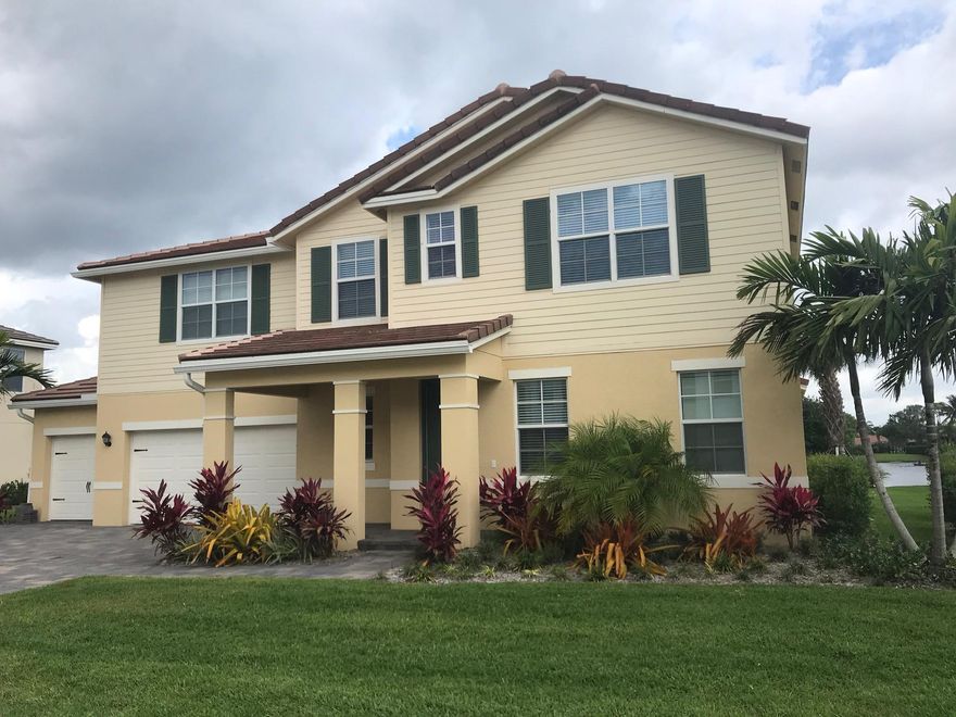 2018 NEW CONSTRUCTION 5 bedroom/ 2.5 bath single family home with 3 car garage exclusively located in Royal Palm Beach less than a 1/2 mile from Forest Hill Blvd and Southern Blvd. This beautiful, lake-front home features all new stainless appliances, dark hardwood cabinetry, tasteful tile flooring through 1st floor common areas, 3 car garage, ample closet space including walk-in kitchen pantry, smart thermostat, and much more. This is the perfect home for any family with the desire to live in the coveted Royal Palm Beach/ Wellington area and have convenient access to all the wonderful amenities these two towns have to offer.  Note: prospective tenants must receive HOA approval before leasing.