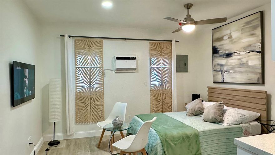 Top Remodeled, fully furnished Studio Apt in the Heart of NE FTL near Shopping, Beaches & Nite-life. New sparkling floors, SS appl’s, countertops, sink, cabinets, lighting, electric switches & receptacles. Brand new bath & fixtures. New mini-split AC & ceiling fan w/remotes. Spacious & bright w/all new impact windows. Closets with organizer/shelving. WTR, ELEC, INTERNET & lawn-care all incl for your comfort & convenience. Laundry Onsite. Plenty of parking. Perfect for a tranquil & exciting lifestyle. Work out & tennis at popular Holiday Park. Min’s from best dining & retail incl Trader Joe's, Whole Foods, Publix, Total Wine, Pura Vida, Galleria and MUCH more. No Pets. No Smokers. You will love living in Lake Ridge.