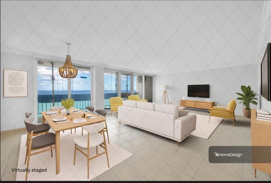 Stop your search—your perfect beachfront condo is here! This 1,650 SF residence offers direct ocean and Intracoastal views to enjoy your sunrises and sunsets. Open kitchen features granite countertops, shaker style cabinets, stainless steel appliances, & a breakfast area to enjoy the views. Large ocean front balcony perfect for entertaining guest or to enjoy your morning coffee. Brand-new floor-to-ceiling impact windows/sliders throughout. Both bathrooms fully renovated with no expense spared. Spacious bedrooms showcase Intracoastal and city views. Full-size laundry room, semi-private foyer, and in-unit trash chute add convenience. Building amenities include heated pool, sauna, gym, business center, and more. Walk to shops, dining, and grocery. Resort-style living