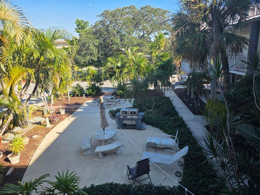 Can't ask for a better location in a super friendly, quiet, boutique apartment building in the heart of Historic downtown Lake Worth Beach! With only 11 units in the building, 1 off street parking, common courtyard with BarBQ and patio furniture, this can easily be home sweet home. This is an all ages community, pet friendly, only two blocks Walking to Lake Ave, into downtown pubs/restaurants for dinner, cocktails, shopping, banking, or bike across the bridge to our gorgeous sandy beaches, iconic Benny's on the Beach, weekend Fresh Market, and so much more! This SECOND FLOOR walk up condo has newer appliances, updated bathroom with shower, updated kitchen cabinets with granite tops, central AC, corner unit with lots of natural light, all ready for your personal touches. It is ready to go