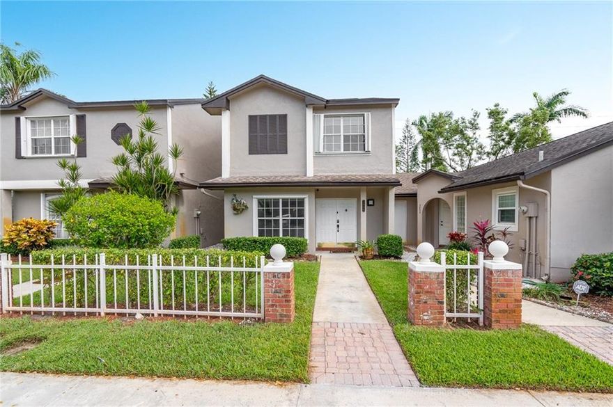Beautifully updated 2/2.5 townhouse nestled in the peaceful neighborhood of Colony Courts! Stunning kitchen just renovated in 2020 with custom made cabinetry, marble countertops, gold accents + stainless steel appliances. No expense spared! Two spacious en suites upstairs w/ gorgeous bamboo floors + built in closets. Custom built bar under the stairs perfect for entertaining!!  Spacious fenced in patio with custom grill area shaded by the large pergola. Huge additional storage room + 2017 A/C and water heater + Accordion shutters!!  Located just minutes away from Sawgrass Mills mall, the newly renovated Welleby Park and the Sawgrass expressway! Short drive to the beach!! Hurry, this won’t last long! Invester friendly, can rent right away! NO RENTAL RESTRICTIONS.