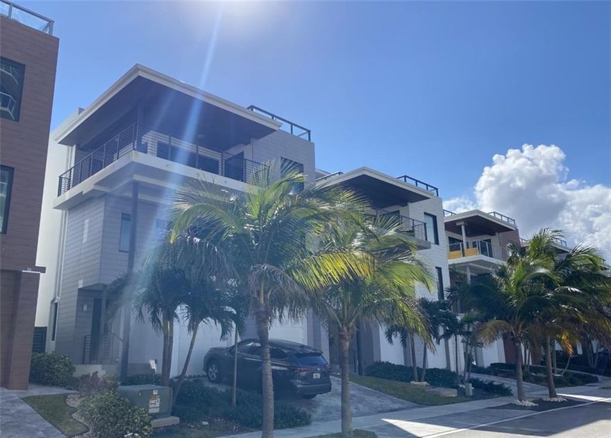 Contemporary Beach House with ocean views.  Situated only steps to the beautiful golden sand beaches and the blue waters of the Atlantic Ocean, this newer construction home is the ideal location for your beach getaway.  Features contemporary styling with an open kitchen and spacious floor plan.  Roof top terrace with amazing views.