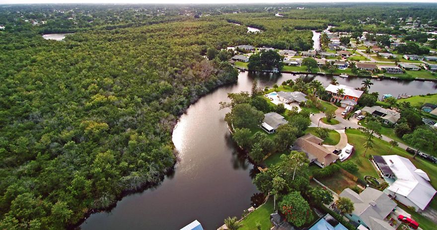 WATERFRONT! OCEAN ACCESS! OVERLOOKS PRESERVE!! Spacious riverfront pool home awaits! Conservation area to the south, preserve to the west. Enjoy sunsets by the pool! This CBS home offers, metal roof, new hurricane rated garage door, underground electric, newer pool deck, dock w/elec, boat gate & tile throughout! Located in established River Park & perfect for entertaining, w/wet bar, large family room, formal living room or library w/brick fireplace. Bonus room or office w/ 1/2 bath too! Price reflects updates required. 375K APPRAISAL ON FILE. APPROX ARV IS 425K!! Ask about affordable renovation financing! County taxes only. Convenient to Prima Vista for easy access to shops, restaurants, medical & beautiful Florida beaches. All measurements are approx...buyer to verify.