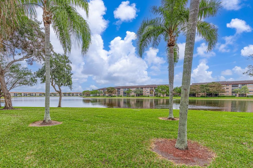 Enjoy spacious comfort in this extra-large, move-in ready 1/1.5 unit with a spectacular lake view. Fully updated with tile floors, new carpet in the bedroom, renovated bathrooms, new appliances, and in-unit washer/dryer. Rent includes cable and internet! Convenient location close to everything. Enjoy all the amenities this community offers including pickleball, community pool and much more!