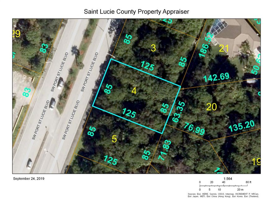 Great residential vacant lot on Port St Lucie Blvd