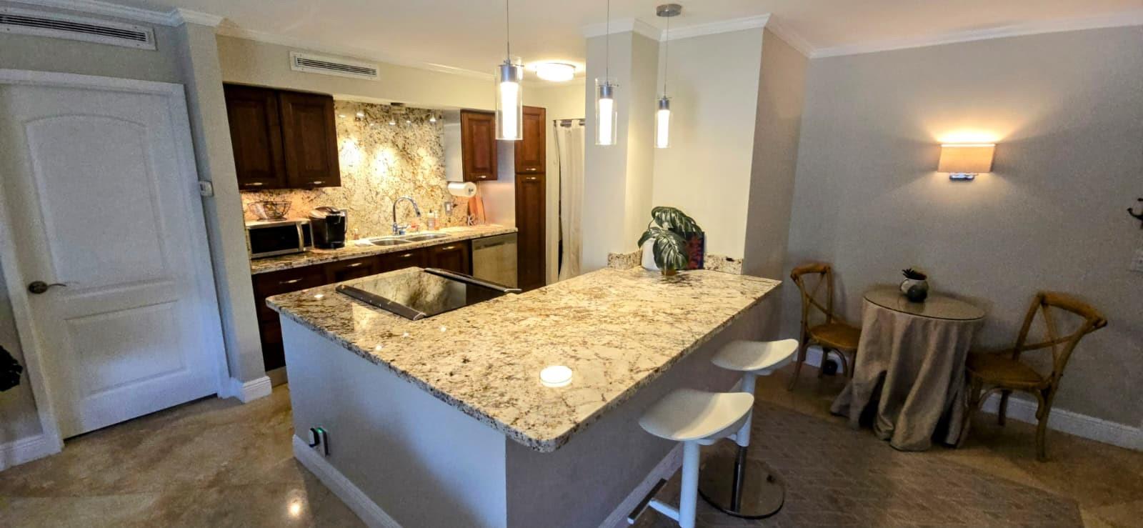 Spacious and fully furnished one-bedroom unit located in prime East Fort Lauderdale. This beautifully updated apartment features an open-concept kitchen with granite & stainless-steel appliances, cooktop stove updated bathroom, central A/C, impact windows, and a convenient in-unit washer and dryer. The bedroom offers a huge walk-in closet, providing plenty of storage space. Nice Workspace area for your office. Enjoy the comfort of modern living just steps away from great restaurants and shopping. You're also just minutes from the beach, Las Olas, major highways, and the airport—making this a perfect blend of style, convenience, and location.