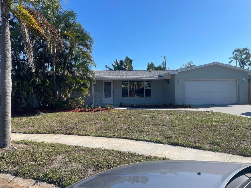 **This home has it all with real wood floors (LVP Flooring in bedrooms) a real wood burning fireplace and  very nice secluded backyard with malibu lighting for those backyard gatherings. Freshly painted inside and out with newer kitchen appliances. Roof was replaced in 2016, HVAC was replaced in 2024, newer water heater and even garage doors were replaced in 2021.All this on a very quiet cul-d-sac just 4 blocks to the Beach with beach access across A1A  This home is equipped all ready with quick generator hookup for the days without power and hurricane shutters also.Stop what your doing and see this one before it's GONE***