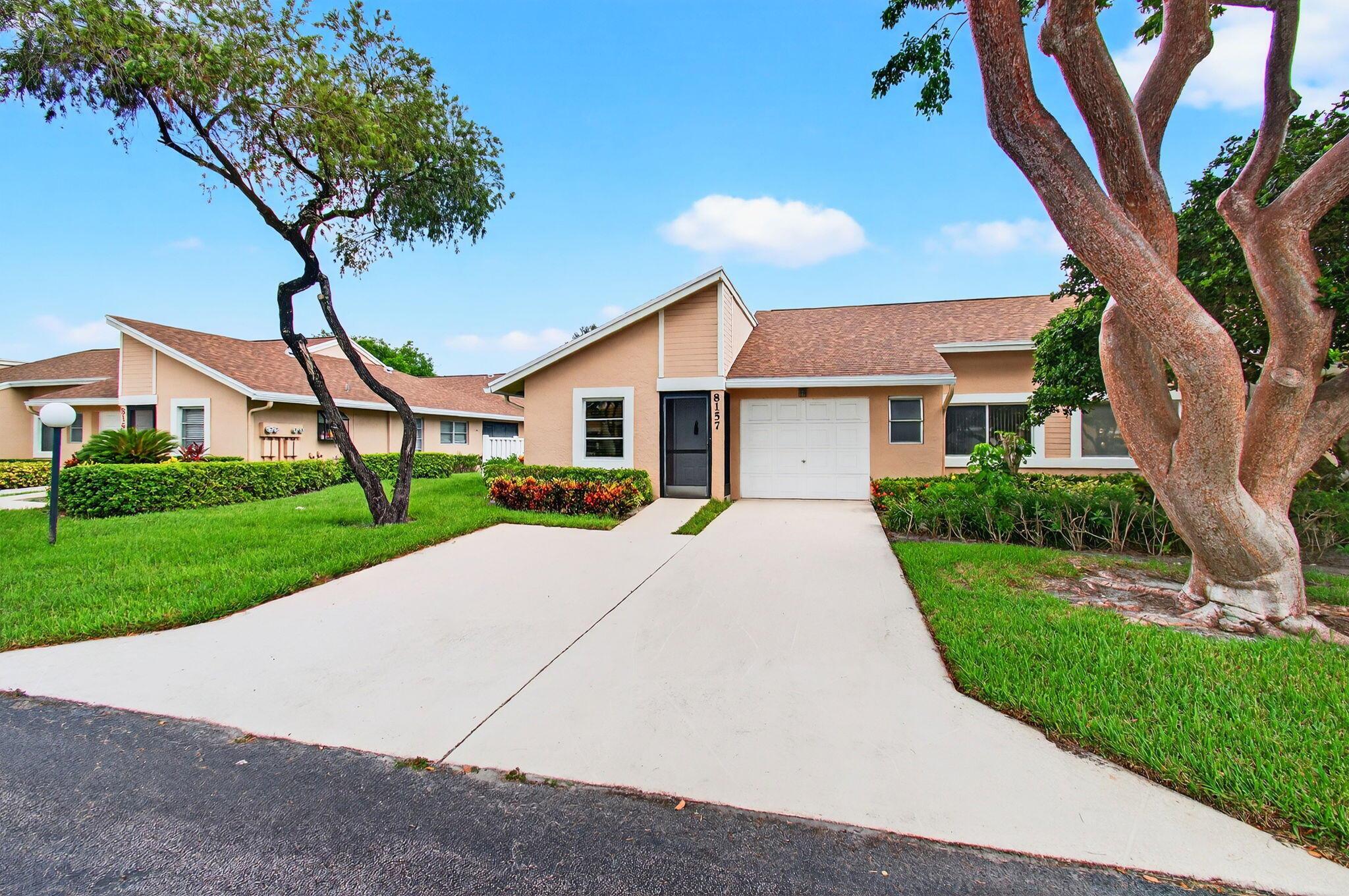 TRANSFER OF LOVEStep into this 2 bed, 2 bath villa with enclosed Florida Room is ready for new memories. A private one-car garage completes the package. Nestled in the vibrant 55+ community of Whisper Walk. Residents enjoy serene paths, tennis, pickleball, community pool, clubhouse and lively events. Close to Downtown Boca Raton, shops, amazing restaurants and Town Center Mall!! HOA requires 20% escrow with application. Water heater 2022, Roof 2024, HVAC 2024.