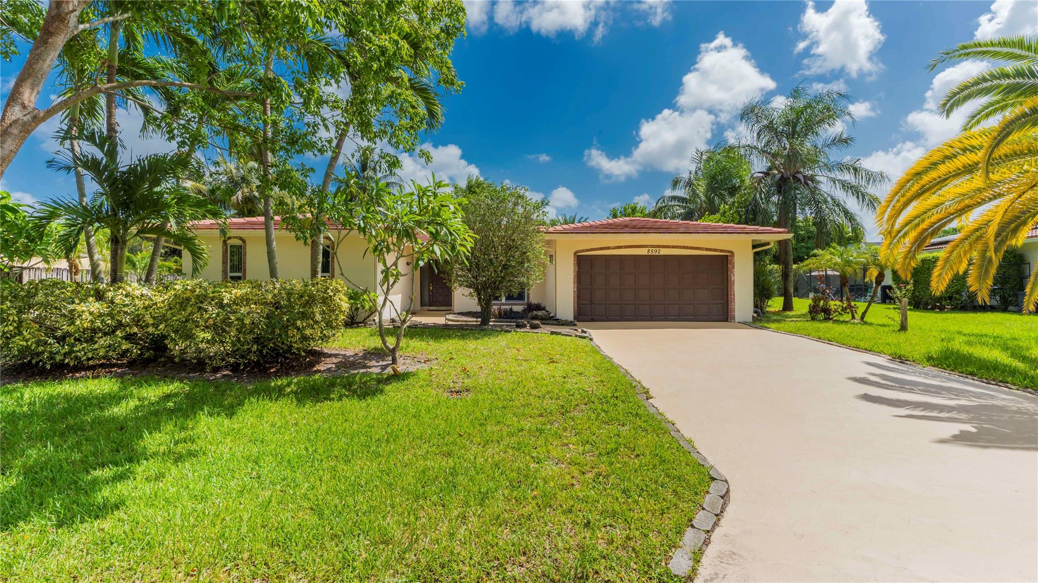Beautiful 4BR/2BA single-family home on a large waterfront lot with pool, fenced backyard, and 2-car garage. Features include an updated kitchen with newer appliances, ceramic tile in living areas, and wood floors in bedrooms. Enjoy lake views and mature trees from the spacious backyard and covered patio—perfect for relaxing or entertaining. Excellent location near top-rated schools with no HOA and fast approval. Pets welcome with a non-refundable $250 deposit. Tenants must have a 620+ credit score and monthly income of at least 2.5x the rent. First, last, and security deposit required to move in. RENT INCLUDES LAWN SERVICE.