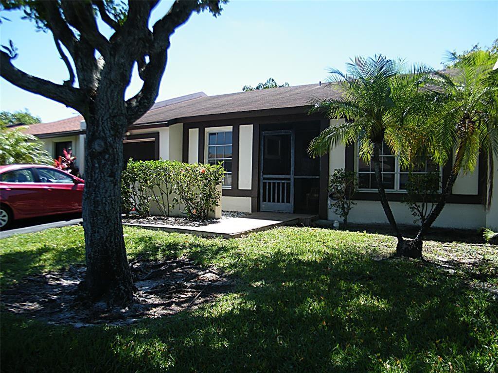 Opportunity to Create the Villa of Your Dreams in One of Delray Beach's Most Desirable Communities! This fixer-upper is priced to sell. This inviting 2-bedroom, 2-bathroom villa offers 1,112 sq ft of living space with a cozy and functional layout. Spacious living area features vaulted ceilings, creating an open and airy atmosphere, perfect for entertaining or relaxing. The kitchen comes with essential appliances, and the home is equipped with central air conditioning for year-round comfort. While the home does require some updates—such as roof replacement, bedroom floor repairs (one floor missing carpet, the other needing replacement), and potential window repairs—it’s priced accordingly to reflect these upgrades. The kitchen and bathrooms are ready for your personal touch.