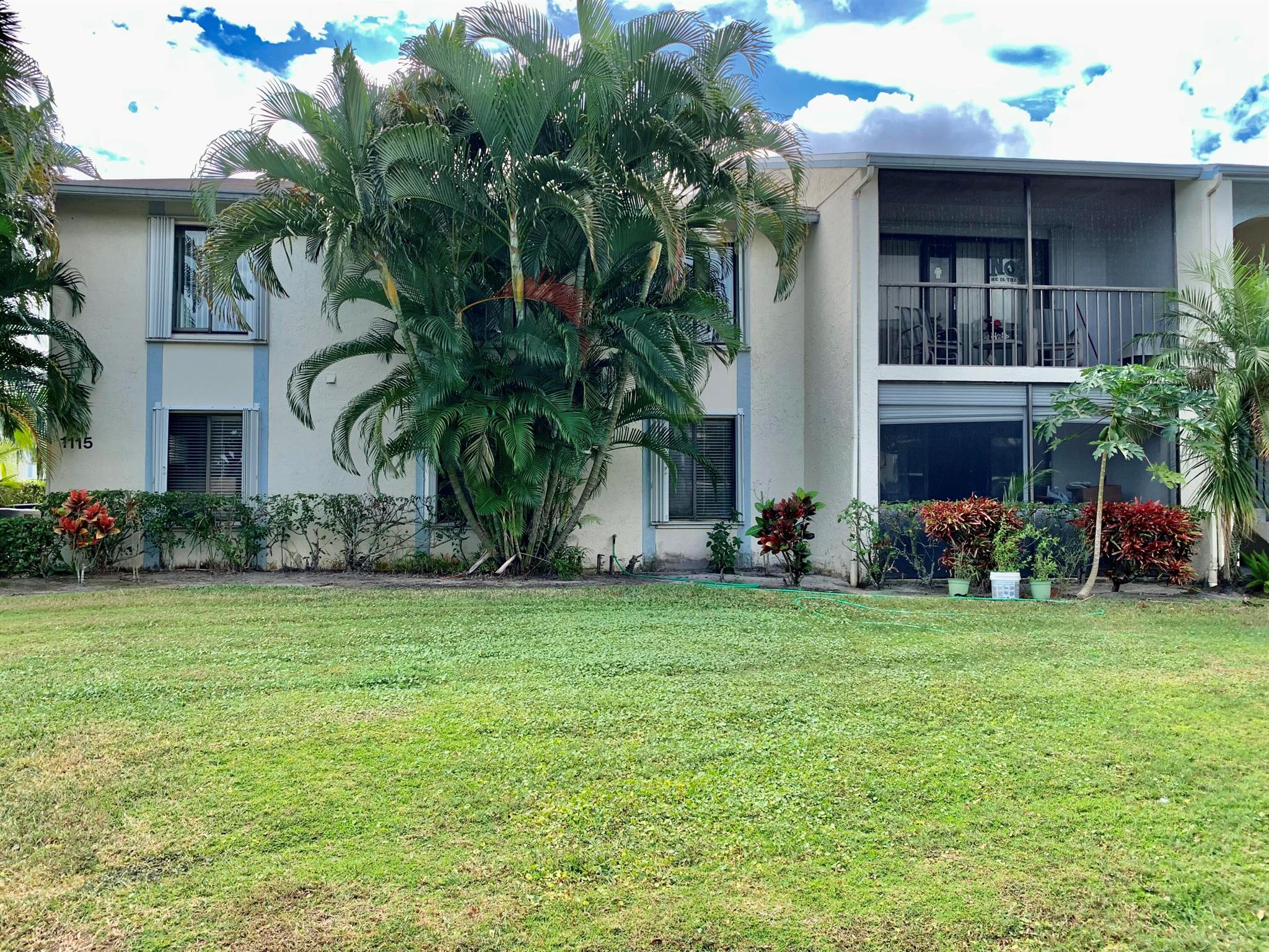 Spacious, bright 3 bedrooms, 2 bathrooms, plus screened balcony with washer & dryer in a laundry room. Newly renovated the guest bathroom and freshly painted the entire house. It's a convenient location, just minutes from the beach, Palm Beach Outlet Mall, CityPlace, and the Ballpark on Military Trail. 24-hour guard-gated community with two clubhouses and **. RESORT STYLE AMENITIES- AND SURE TO PLEASE ANYONE- HEATED POOL, TENNIS, WALKING, AND CYCLE TRAILS. WATER IS INCLUDED--all ages community.