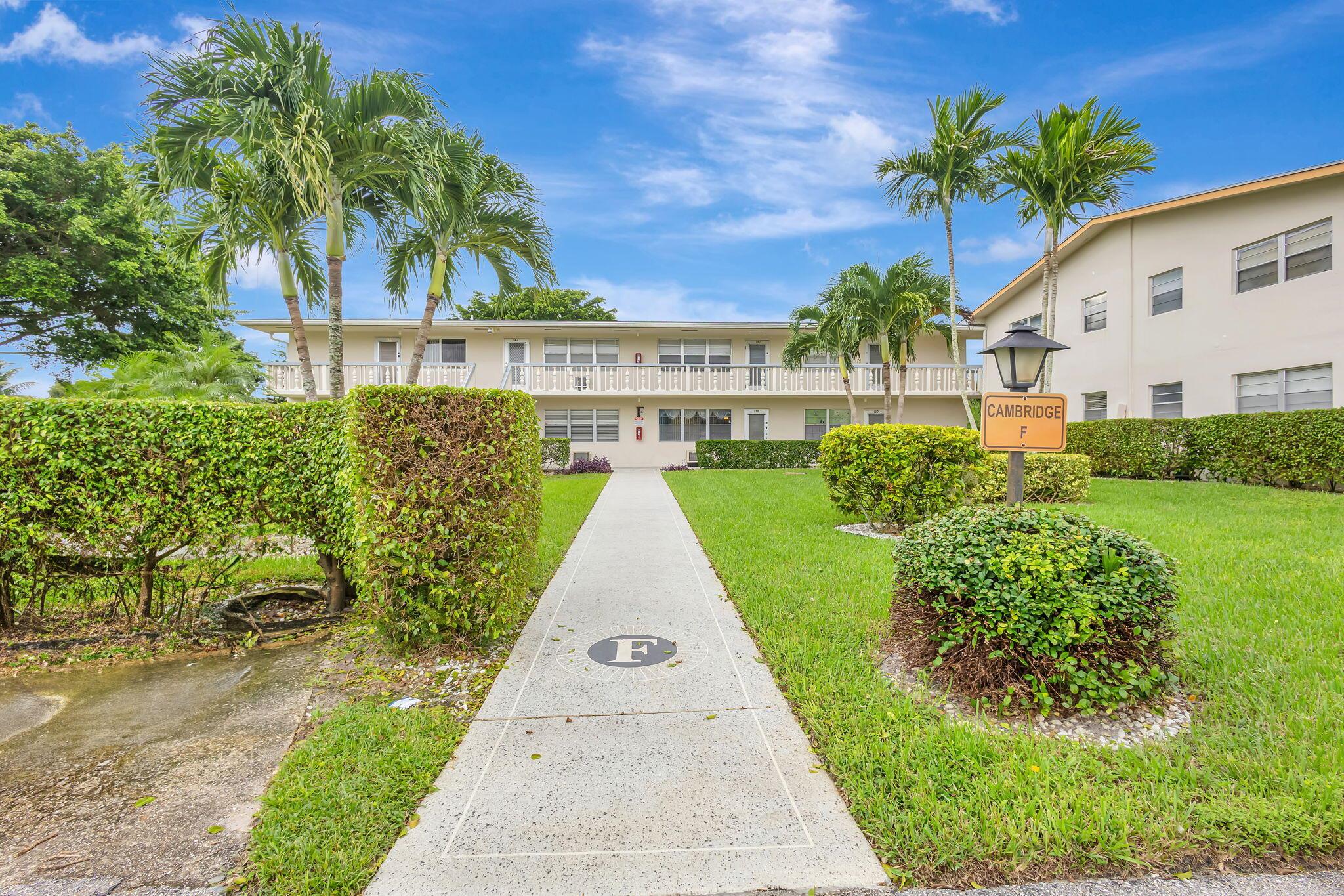 Welcome to 130 Cambridge F in Century Village, a lively 55+ community in West Palm Beach. This first-floor condo is FULLY FURNISHED and ready for you to move right in--just bring your toothbrush. Enjoy a resort-style lifestyle with access to pools, tennis courts, a fitness center, and a large clubhouse featuring a theater with live performances. Stay active and connected through endless social events, hobby clubs, and activities designed to fit every interest. A convenient community shuttle makes trips to nearby shopping, dining, and medical facilities simple and stress-free. At 130 Cambridge F, everything you need for a comfortable, engaging, and low-maintenance lifestyle is right at your doorstep.